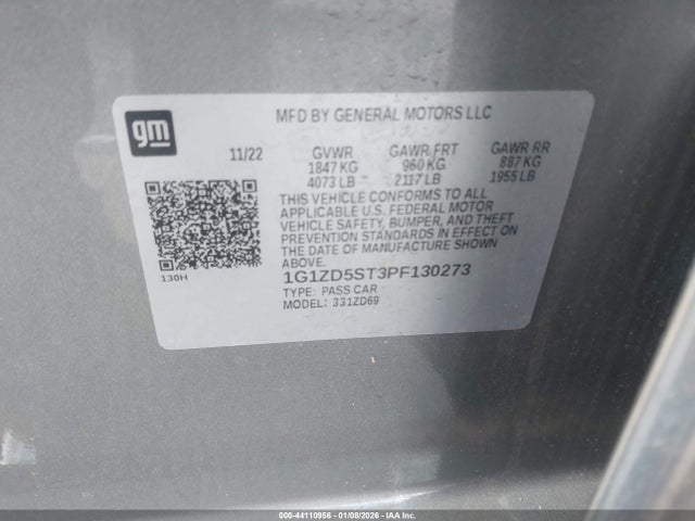 2023 CHEVROLET MALIBU 1G1ZD5ST3PF130273 Photo 8