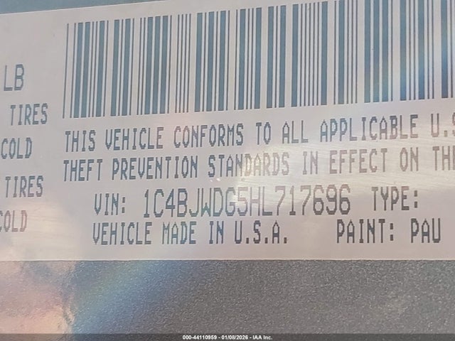 1C4BJWDG5HL717696 Jeep Wrangler Unlimited Sport 4x4