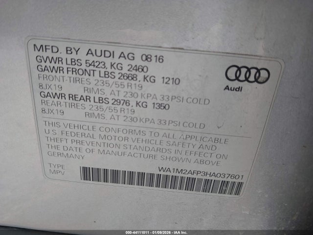 2017 AUDI Q5 WA1M2AFP3HA037601 Photo 8