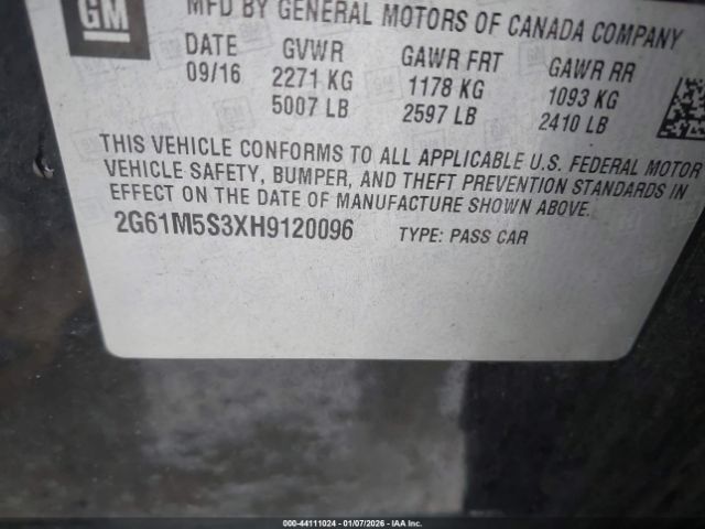 2017 CADILLAC XTS 2G61M5S3XH9120096 Photo 8