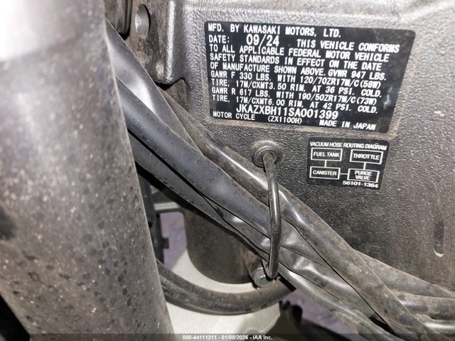 JKAZXBH11SA001399 Kawasaki Zx1100 H