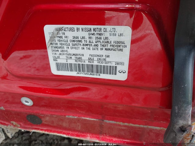 2018 INFINITI Q50 JN1FV7ARXJM481518 Photo 8