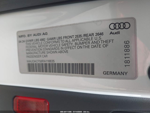 2024 AUDI A5 SPORTBACK WAUDACF58RA116635 Photo 8