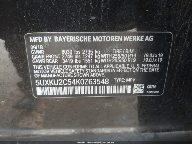 2019 BMW X6 5UXKU2C54K0Z63548 Photo 8