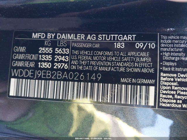 2011 MERCEDES-BENZ CL 550 WDDEJ9EB2BA026149 Photo 8