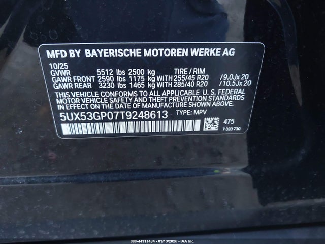5UX53GP07T9248613 BMW X3 30 Xdrive