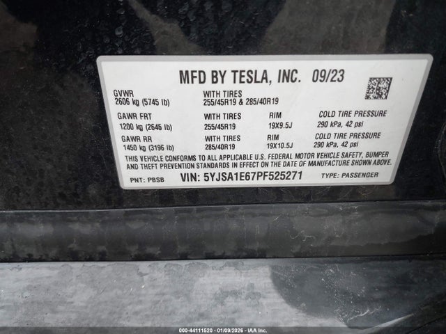 2023 TESLA MODEL S 5YJSA1E67PF525271 Photo 8