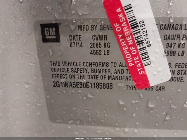 2G1WA5E30E1185808 Chevrolet Impala Limited Ls