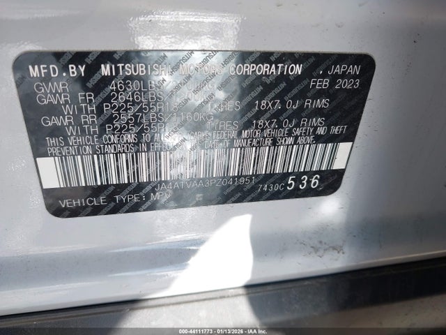 2023 MITSUBISHI ECLIPSE CROSS JA4ATVAA3PZ041951 Photo 8