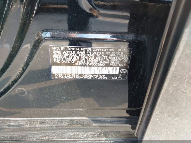 44111830 :رقم المزاد ، JTHCF1D2XF5023860 vin ، 2015 Lexus Is 250 مزاد بيع
