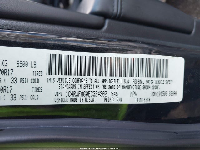 Aukcja sprzedaży 2014 Jeep Grand Cherokee Laredo, vin: 1C4RJFAG0EC324302, numer aukcji: 44111850