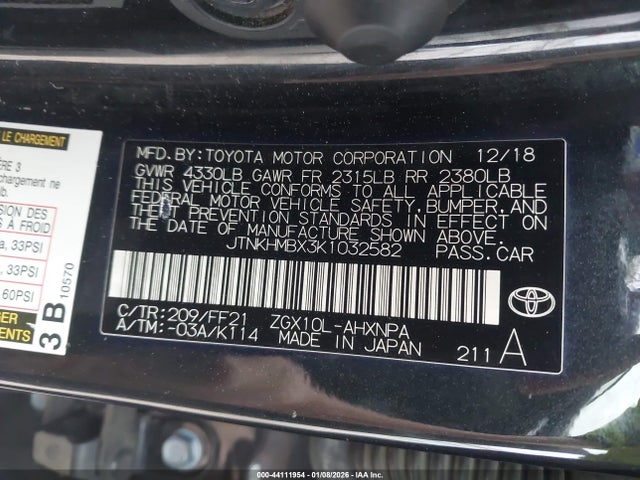 JTNKHMBX3K1032582 Toyota C-HR XLE
