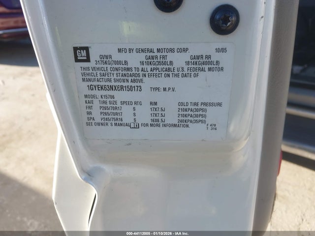 2006 CADILLAC ESCALADE 1GYEK63NX6R150173 Photo 8