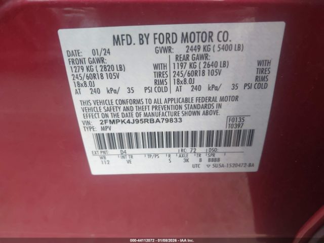 2024 FORD EDGE 2FMPK4J95RBA79833 Photo 8