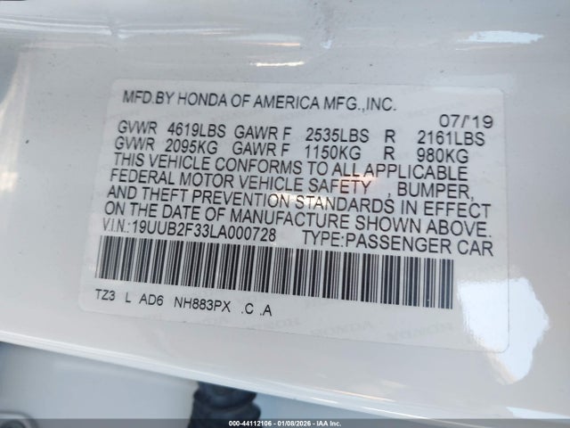 2020 ACURA TLX 19UUB2F33LA000728 Photo 8