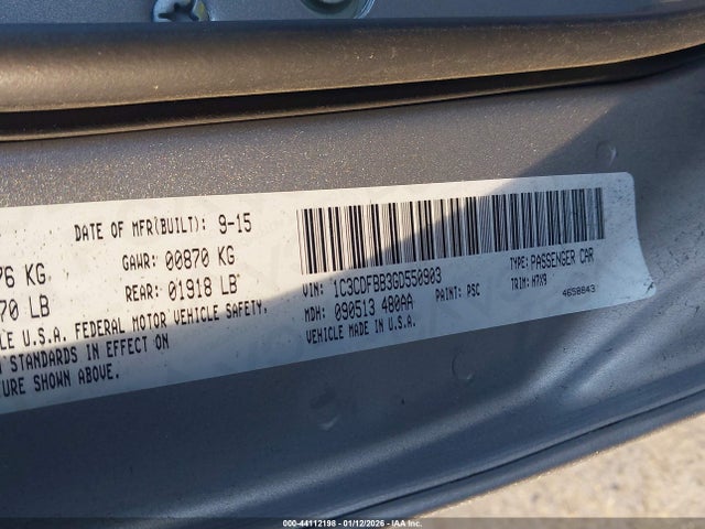 2016 DODGE DART 1C3CDFBB3GD550903 Photo 8