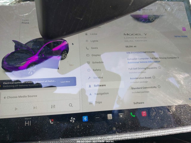 2021 TESLA MODEL Y 5YJYGDEE6MF231468 Photo 6