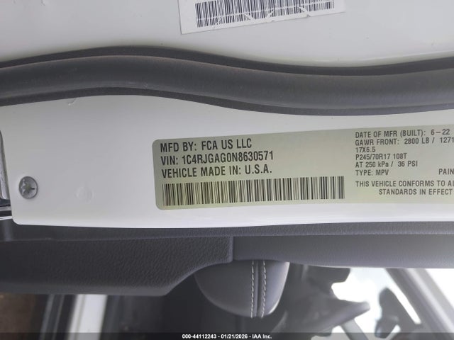 2022 JEEP GRAND CHEROKEE 1C4RJGAG0N8630571 Photo 8