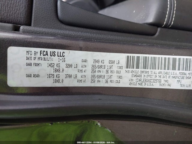 1C4RJEBG0GC329768 Jeep Grand Cherokee Limited
