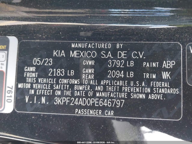 KIA Forte Lxs 2023 3KPF24AD0PE646797 Image 9