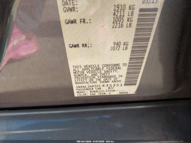 2015 NISSAN ALTIMA 1N4AL3AP2FC435351 Photo 8