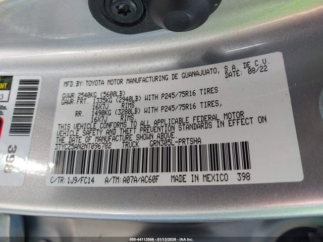 Toyota Tacoma Sr5 V6 2022 3TYCZ5AN2NT096782 Image 9