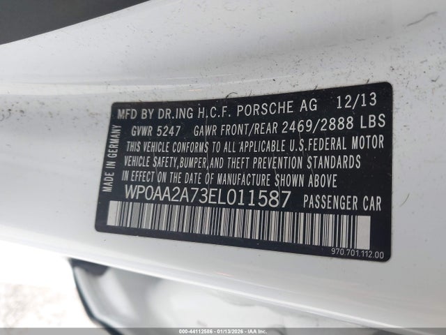 2014 PORSCHE PANAMERA WP0AA2A73EL011587 Photo 8