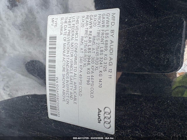 2012 AUDI Q7 WA1DGAFE6CD006303 Photo 8