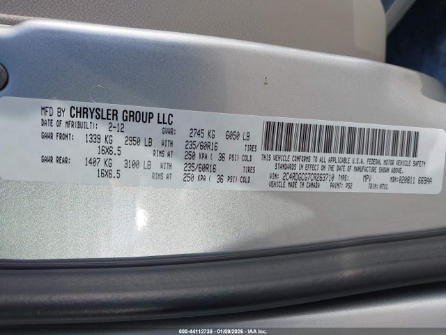 2012 DODGE GRAND CARAVAN 2C4RDGCG7CR263710 Photo 8