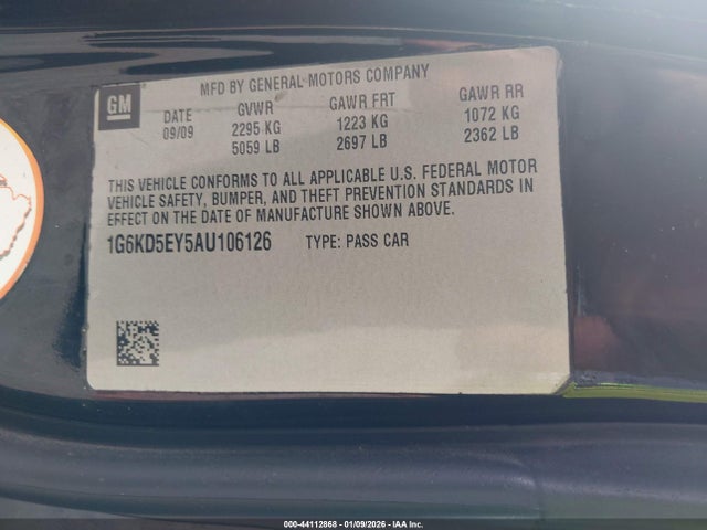 2010 CADILLAC DTS 1G6KD5EY5AU106126 Photo 8