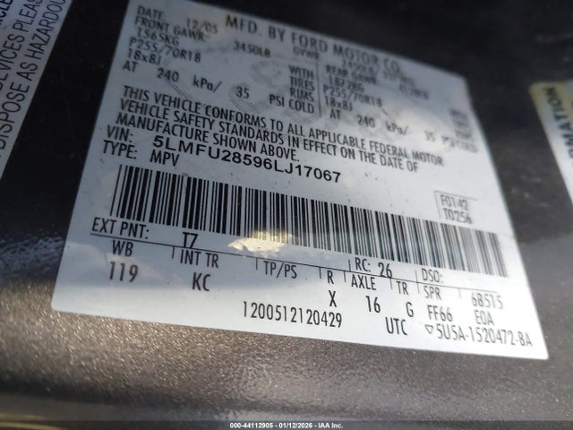 2006 LINCOLN NAVIGATOR 5LMFU28596LJ17067 Photo 8
