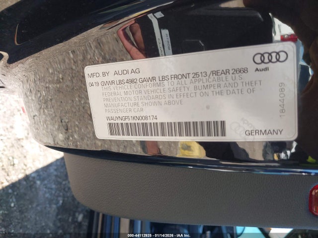2019 AUDI A5 WAUYNGF51KN008174 Photo 8