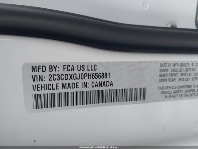 2C3CDXGJ0PH656881 Dodge Charger Scat Pack Widebody
