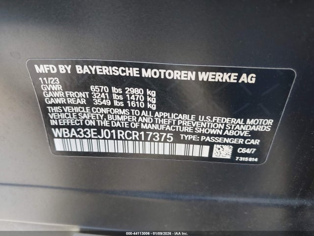 2024 BMW 760 WBA33EJ01RCR17375 Photo 8