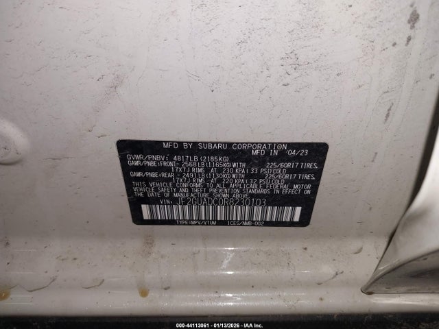2024 Subaru Crosstrek Premium მანქანა იყიდება აუქციონზე, vin: JF2GUADC0R8230103, აუქციონის ნომერი: 44113061