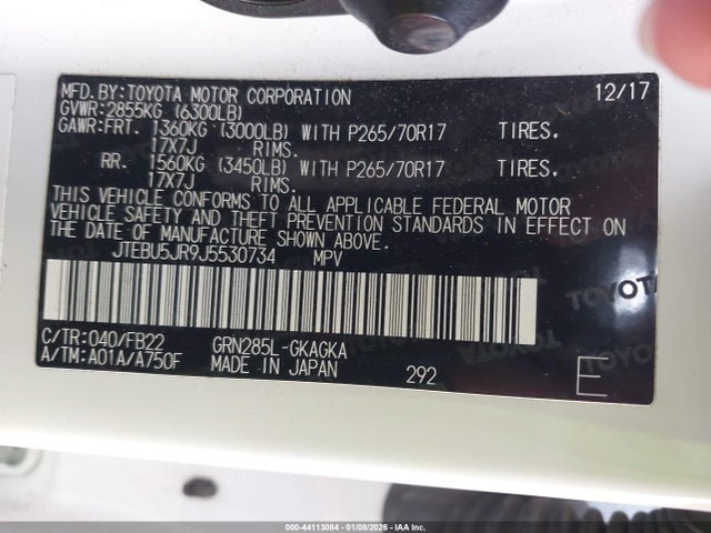 JTEBU5JR9J5530734 Toyota 4RUNNER SR5