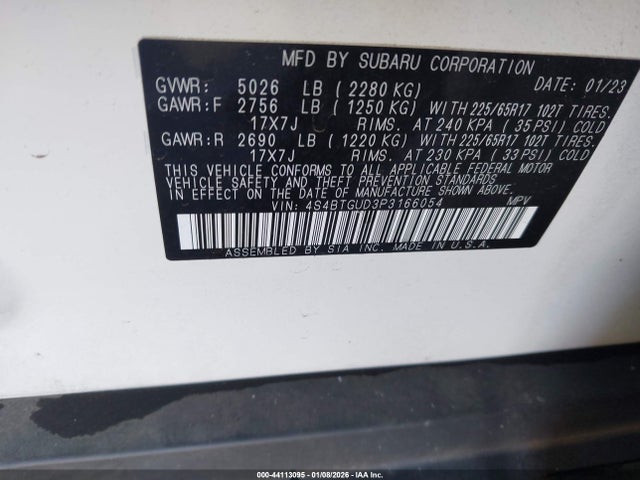4S4BTGUD3P3166054 Subaru Outback Wilderness
