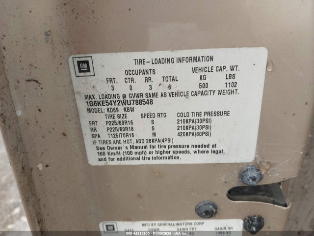 1998 CADILLAC DEVILLE 1G6KE54Y2WU788548 Photo 8