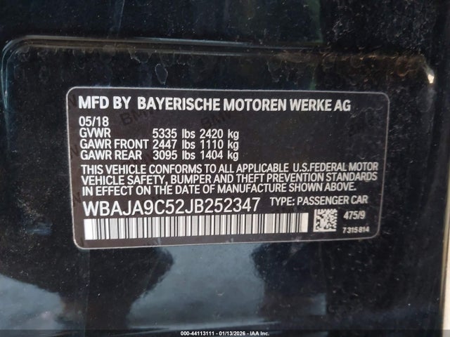 2018 BMW 530E WBAJA9C52JB252347 Photo 8
