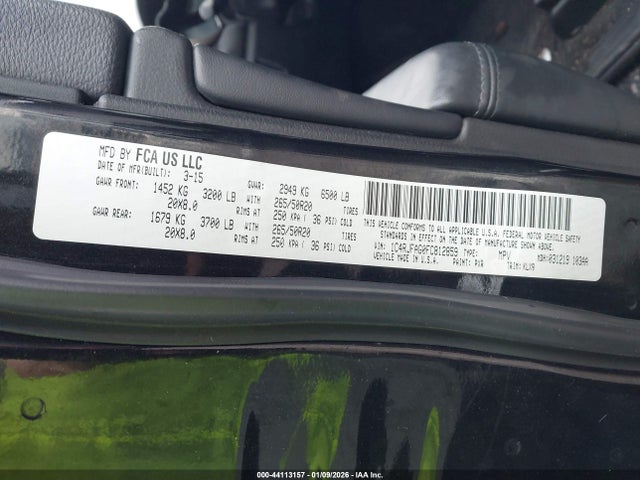 44113157 :رقم المزاد ، 1C4RJFAG0FC812859 vin ، 2015 Jeep Grand Cherokee Altitude مزاد بيع
