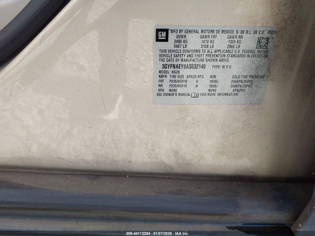 2010 CADILLAC SRX 3GYFNAEY8AS632149 Photo 8