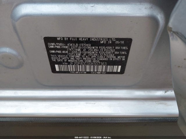 Subaru Crosstrek 2.0i Premium 2016 JF2GPADC0GH307363 Image 9