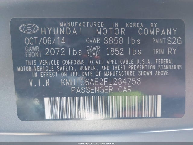 2015 HYUNDAI VELOSTER KMHTC6AE2FU234753 Photo 8