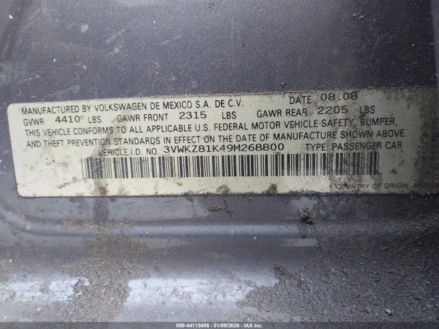 2009 VOLKSWAGEN JETTA 3VWKZ81K49M268800 Photo 8