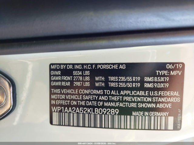 2019 PORSCHE MACAN WP1AA2A52KLB09289 Photo 8