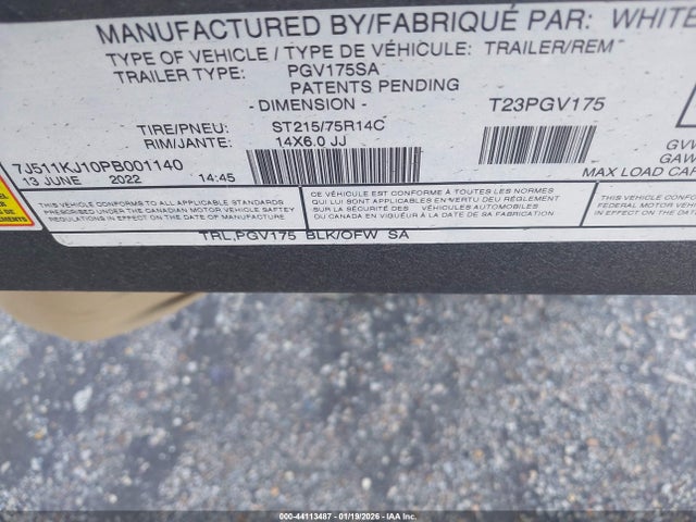 2023 Tracker Pro Guide V175 მანქანა იყიდება აუქციონზე, vin: BUJ65773H223, აუქციონის ნომერი: 44113487