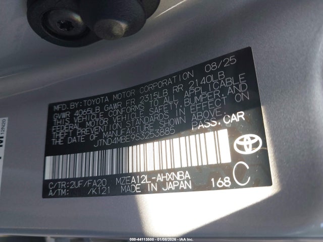 Toyota Corolla Nightshade Edition 2025 JTND4MBE9S3253885 Image 9