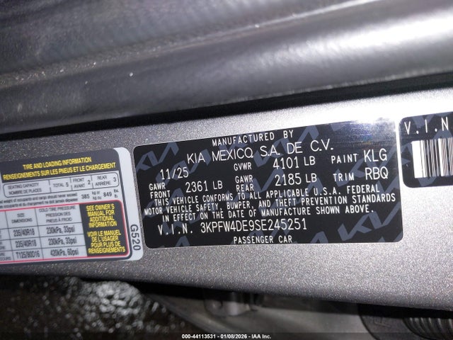 3KPFW4DE9SE245251 KIA K4 Gt-line