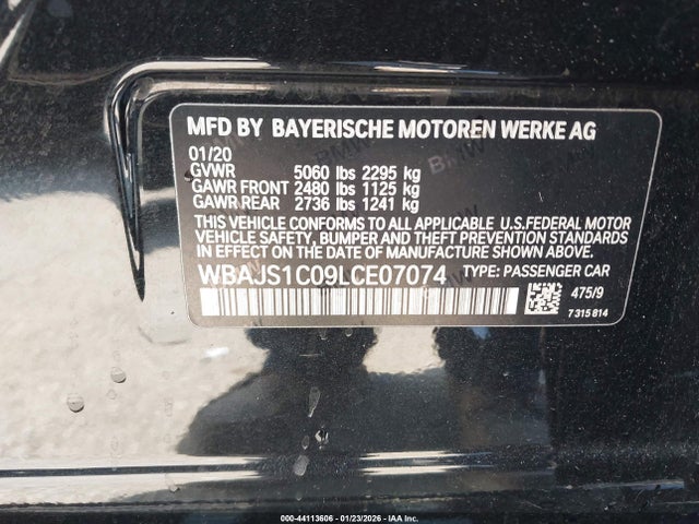 2020 BMW 540I WBAJS1C09LCE07074 Photo 8