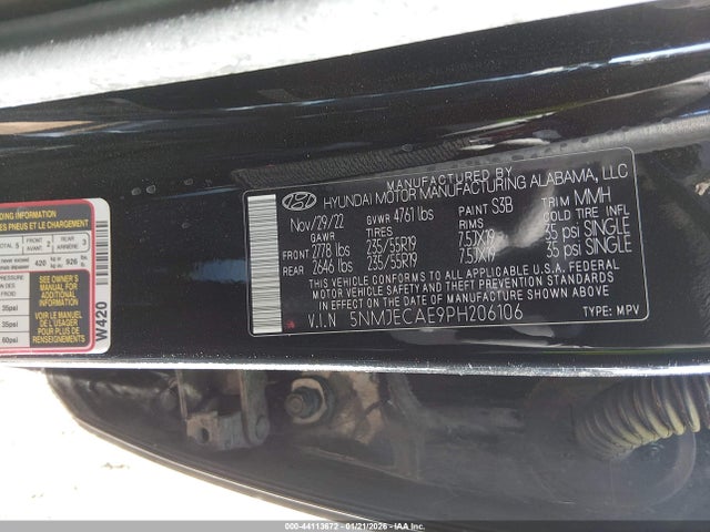 2023 HYUNDAI TUCSON 5NMJECAE9PH206106 Photo 8